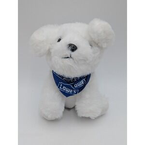 Lowes Advertising Dog Plush White Bandana 6 Inch Stuffed Animal Toy